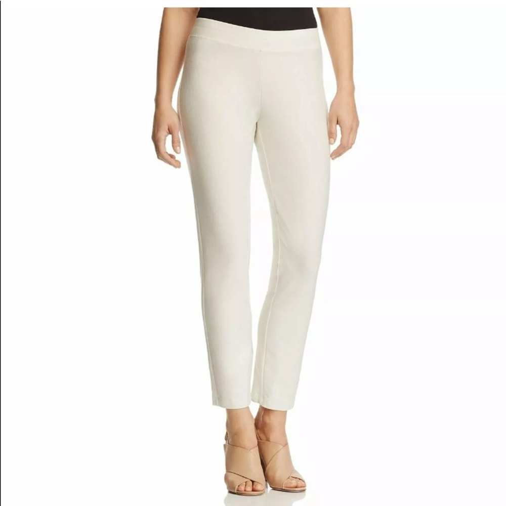 Eileen Fisher Stretch Slim Ankle Pants Cream XS